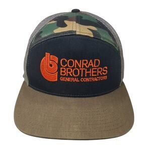 Conrad Brothers General Contractors Snapback Trucker Hat Multi One Size